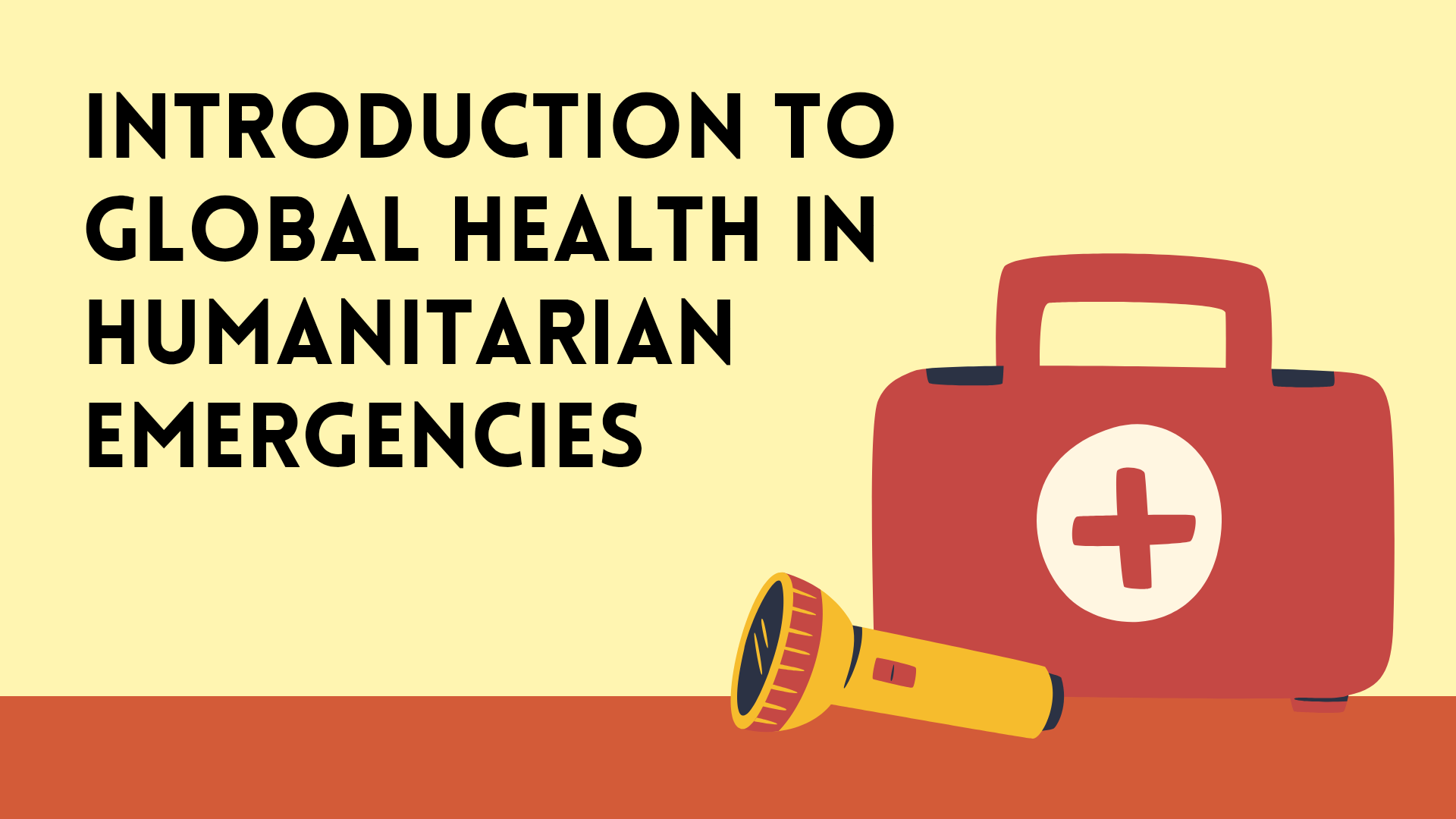 Introduction to Global Health in Humanitarian Emergencies